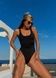 Купальник суцільний біфлекс блискучий Shine swim1 чорний