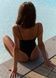Купальник суцільний на тонких брителях стрінгами біфлекс swim1 чорний