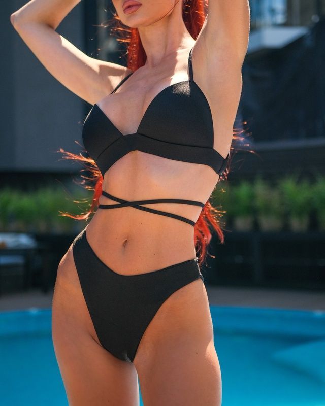 Плавки бразиліани біфлекс блискучий Shine swim1 чорні