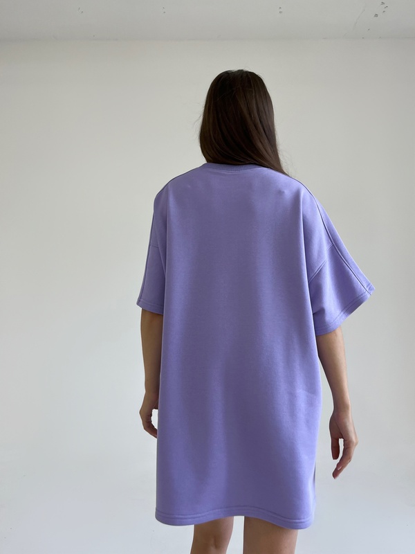 Сукня - футболка тринитка лавандова