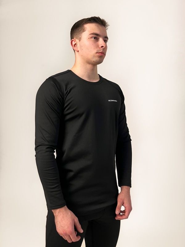 Рошгард довгий мікродайвінг фліс з брендуванням Мікродайвінг на флісі Чорний
