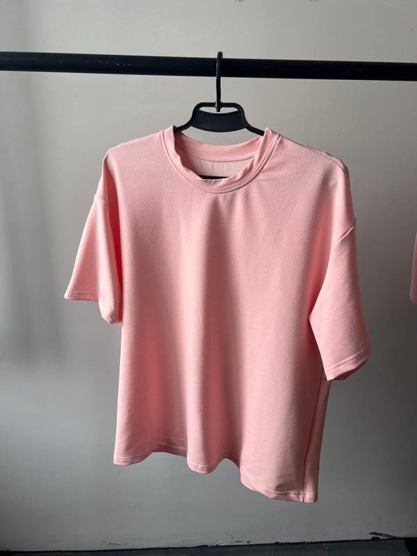 Сет двійка двонитка коротка футболка + шорти Casual 2 персиковий