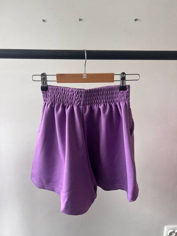 Сет двійка двонитка коротка футболка + шорти Casual 2 лавандовий